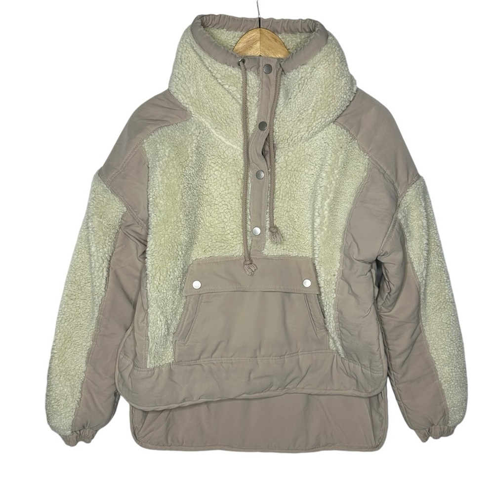 FINAL Last DAY Anthropologie Daily Practice Cream Long Sleeve Sherpa Jacket s - Picture 5 of 14